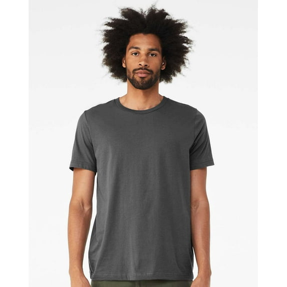 Bella Canvas Mens CVC Jersey Tee, XL, Solid Asphalt Blend