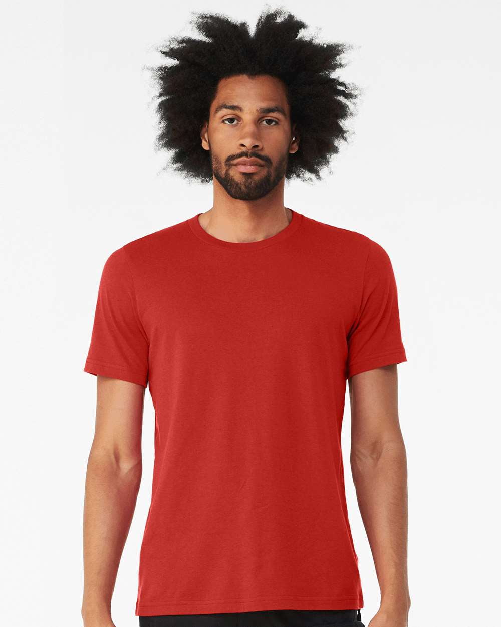 Bella Canvas Mens CVC Jersey Tee, XS, Solid Red Blend