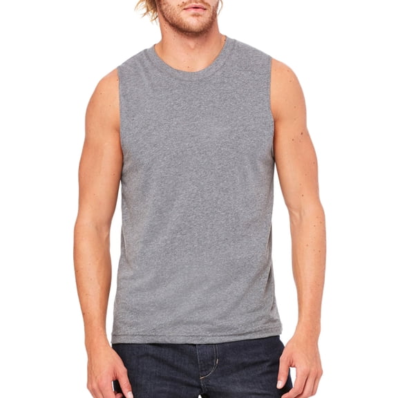 Bella+Canvas Mens Combed Jersey Muscle Tank Top, Deep Heather, Medium, Style, C3483