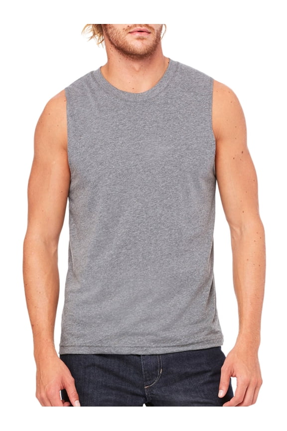 Mens Combed Jersey Muscle Tank Top, Deep Heather, Medium, Style, C3483