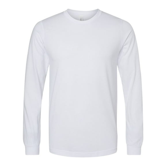 Bella Canvas Mens Heather CVC Long Sleeve Tee, 3XL, Solid White Blend