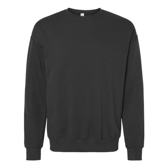 Bella Canvas Mens Sponge Fleece Drop Shoulder Crewneck Sweatshirt, L, Dark Grey