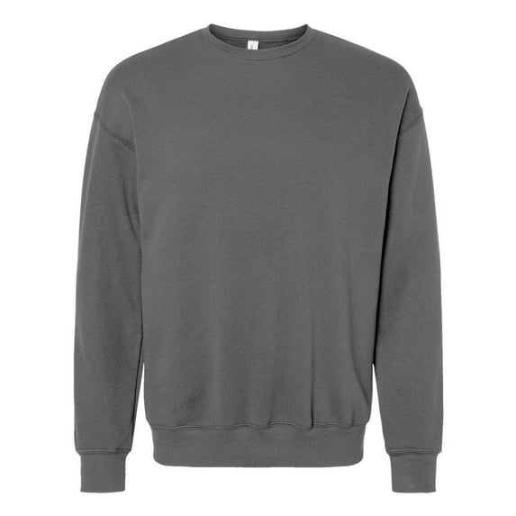 Bella Canvas Mens Sponge Fleece Drop Shoulder Crewneck Sweatshirt, S, Asphalt