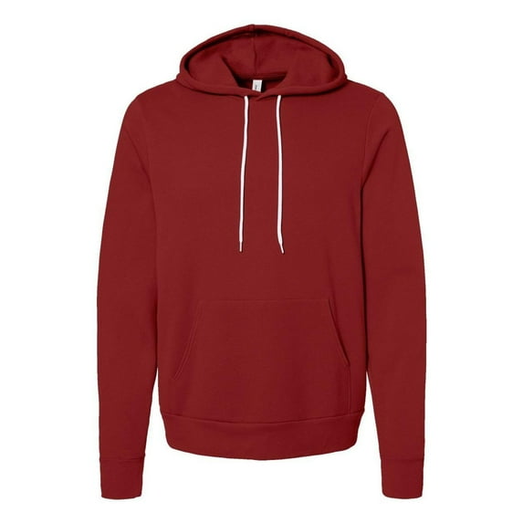 Bella Canvas Mens Sponge Fleece Hoodie, M, Cardinal