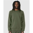 thumbnail image 1 of Bella Canvas Mens Sponge Fleece Raglan Crewneck Sweatshirt, 2XL, Military Green, 1 of 1