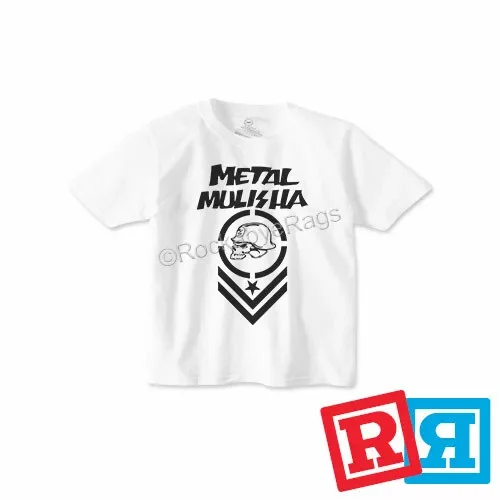 Bella Canvas Metal Mulisha T-Shirt Cotton Crew Top Boys Toddler White Short Sleeve