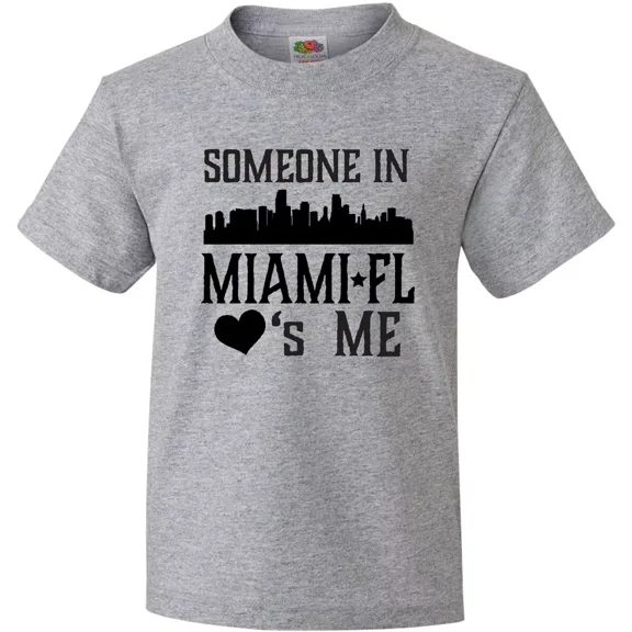 Bella Canvas Miami Florida Someone Loves Me Skyline Fl Cities Toddler Shirt