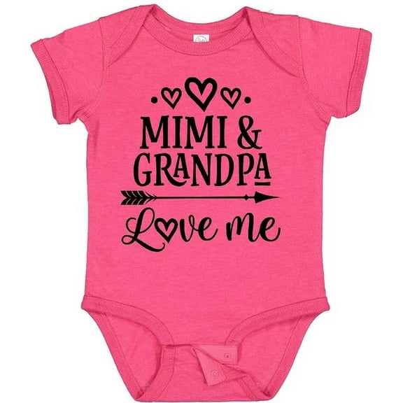 Bella Canvas Mimi And Grandpa Love Me Baby Childs One-piece Infant Creeper Bodysuit