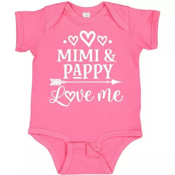 Bella Canvas Mimi And Pappy Love Me Baby Grandbaby Childs Boy One-piece Bodysuit