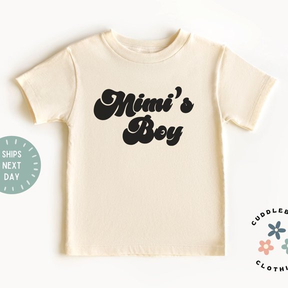Bella Canvas Mimi's Boy Toddler Shirt, Retro Mimi's Boy Tee, Grandma's Boy, Summer Shirt, I love My Mimi, - Kids Top