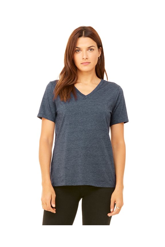Missy Relaxed Ringspun Combed V-Neck T-Shirt, Style 6405