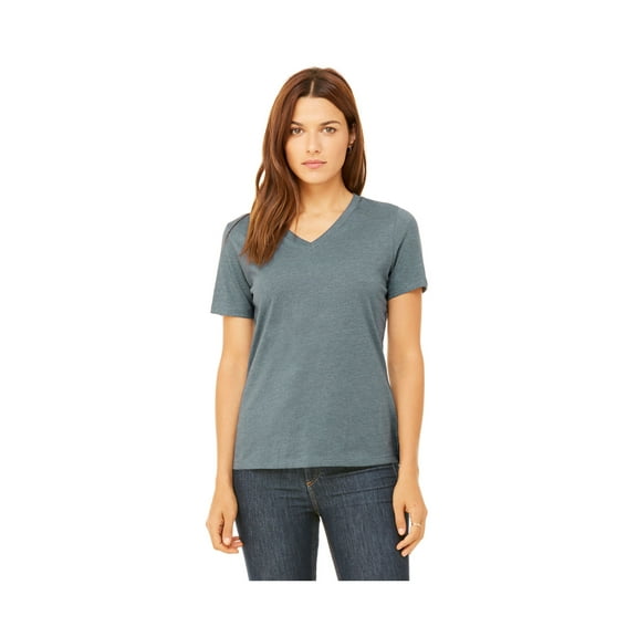 Bella Canvas Missy Relaxed Ringspun Combed V-Neck T-Shirt, Style 6405