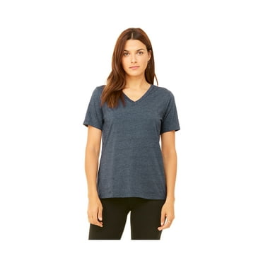 BELLA   CANVAS Women's Relaxed Heather CVC VNeck Tee 6405CVC