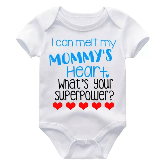 Bella Canvas Mommy Baby Bodysuit Funny Melting Mothers Heart Newborn Girls BoysShirt