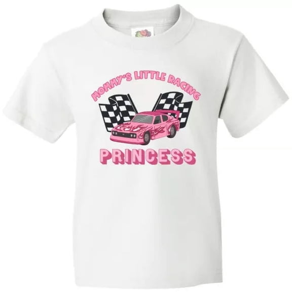 Bella Canvas Mommy's Racing Princess Pink Race Car Daughter Girl Day Toddler Shirt