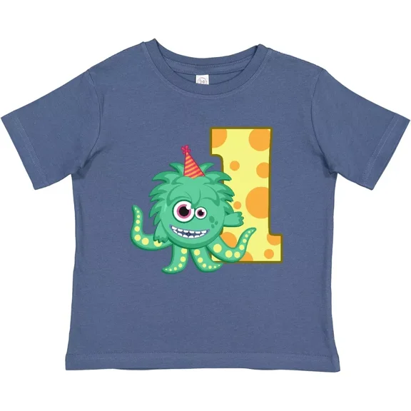 Bella Canvas Monster 1st Birthday Baby Toddler Shirt First Party Celebration Bday Cartoon Toddler Shirt