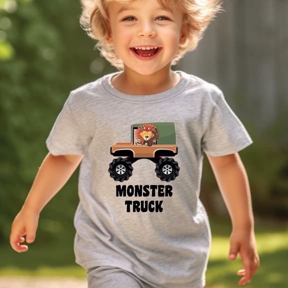 Bella Canvas Monster Truck Kids Animal Truck Kids Safari Truck Kids Toddler Boys Newborn Gift Offroad Kids Toddler Shirt