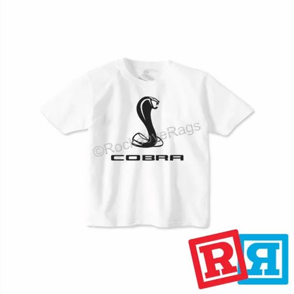 Bella Canvas Mustang Cobra T-Shirt Cotton Crew Top Boys Toddler White Short Sleeve
