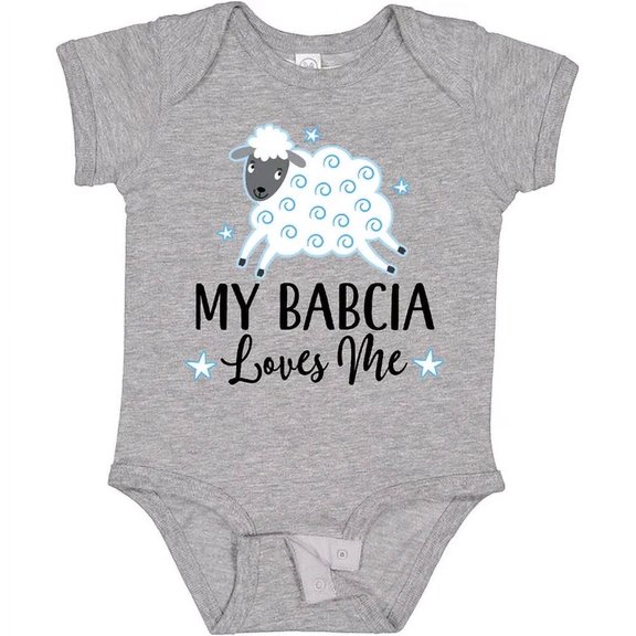 Bella Canvas My Babcia Loves Me Outfit Infant Creeper Grandson Granddaughter Childs Bodysuit