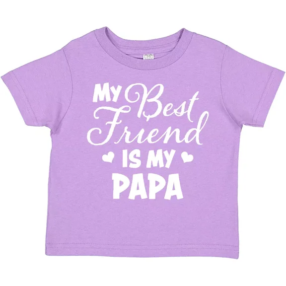 Bella Canvas My Best Friend Is My Papa With Hearts Toddler Shirt Family Gift Kid Toddler Shirt