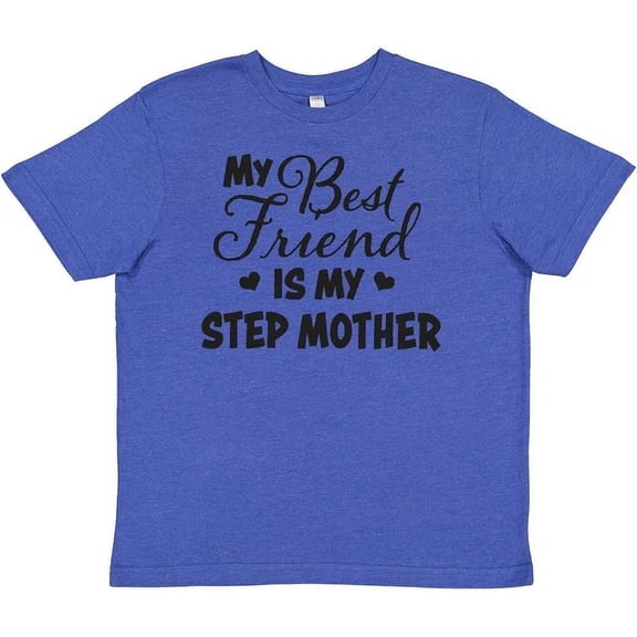 Bella Canvas My Best Friend Is My Step Mother With Hearts Mom Toddler Shirt