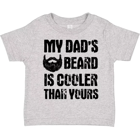 Bella Canvas My Dad's Beard Is Cooler Than Yours Toddler Shirt Men Beards Tattoos Toddler Shirt