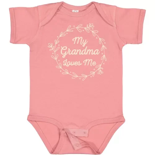 Bella Canvas My Grandma Loves Me Grandchild Baby From Granddaughter Girls Bodysuit