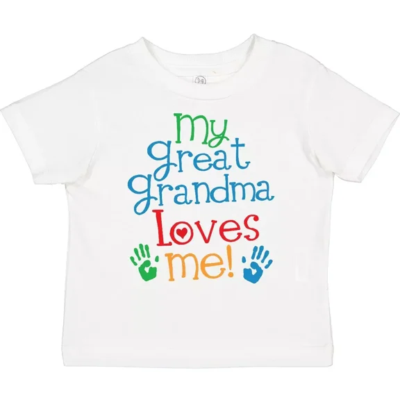 Bella Canvas My Great Grandma Loves Me For Grandson Toddler Shirt Grandmother Boy Toddler Shirt