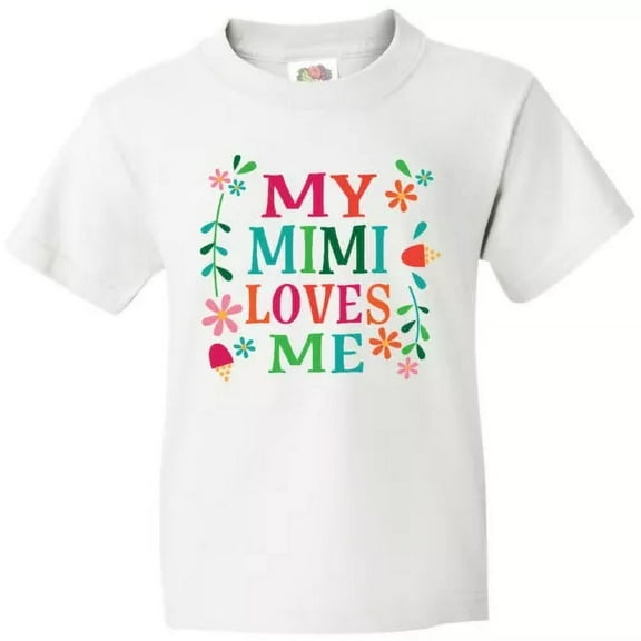 Bella Canvas My Mimi Loves Me Girls Outfit Gift Grandkids Childs Cute Toddler Shirt