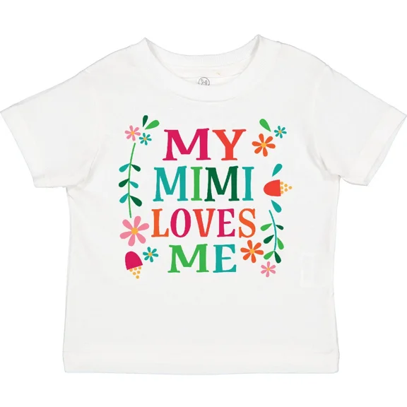 Bella Canvas My Mimi Loves Me Girls Outfit Toddler Shirt Grandkids Childs Cute Toddler Shirt
