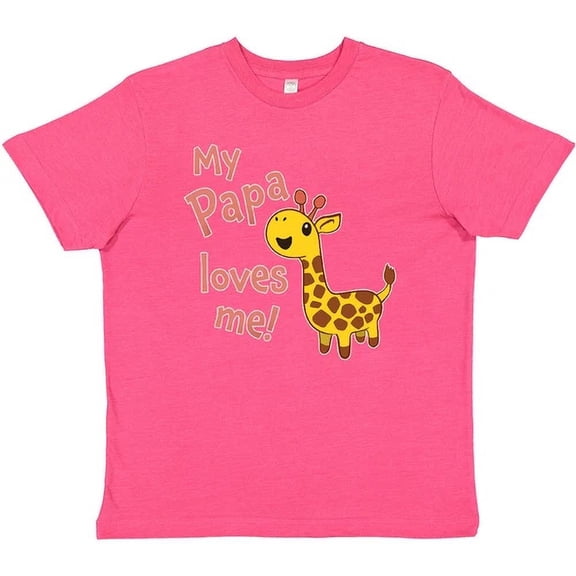 Bella Canvas My Papa Loves Me- Cute Giraffe Family Dad Daddy Father Toddler Shirt