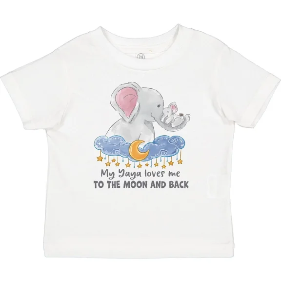 Bella Canvas My Yaya Loves Me To The Moon And Back Elephant Family Baby Toddler Shirt Zoo Toddler Shirt