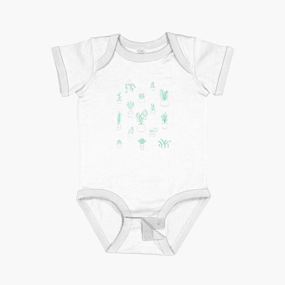 Bella Canvas Neon Plants Short Sleeve Baby One-Piece Newborn Gender Neutral Outfit, Baby Boy Or Girl Bodysuit, Birrthday Gifts