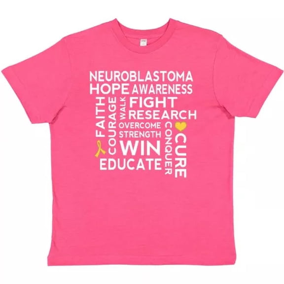 Bella Canvas Neuroblastoma Support Slogan Awareness Walk Event Ribbon Toddler Shirt