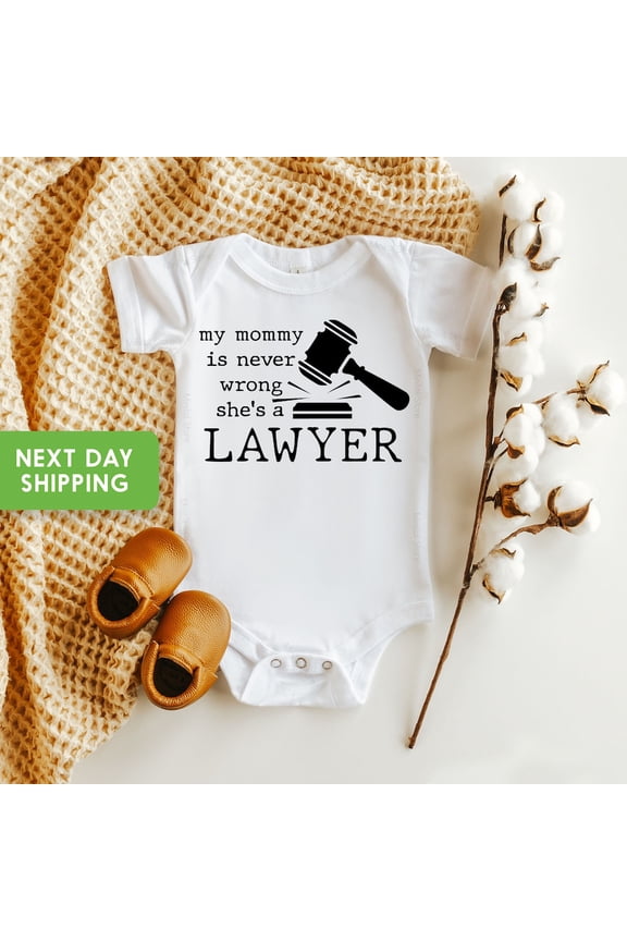 Bella Canvas Never Wrong Lawyer Lawyer Baby Gift, Cute Attorney Attorney Baby Gift, Lawyer Bodysuit, Attorney Mom