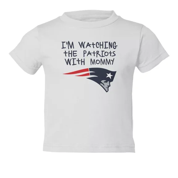 Bella Canvas New England Watching With Mommy Kids Toddler Boys & Girls Shirt, Gift for Baby or Kids