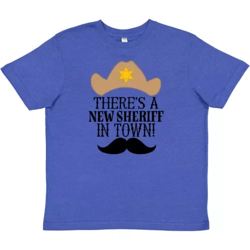 Bella Canvas New Sheriff In Town Boys Law Enforcement Cute Childs Toddler Shirt