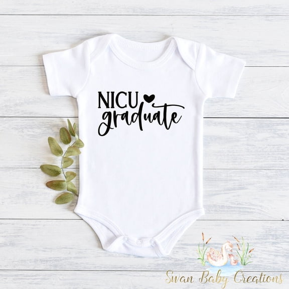 Bella Canvas with Nicu Graduate, Preemie Baby, Baby Shower Gift, Minimalist Baby Neutral, Moving In With My Parents, Warrior Cute Baby Boy or Girl Bodysuit Gift