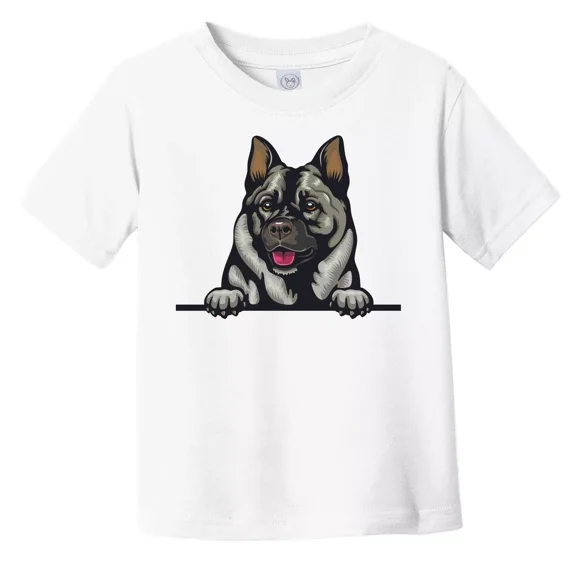 Bella Canvas Norwegian Elkhound Dog Breed Popping Up Cute Toddler Boys & Girls Shirt, Gift for Baby or Kids