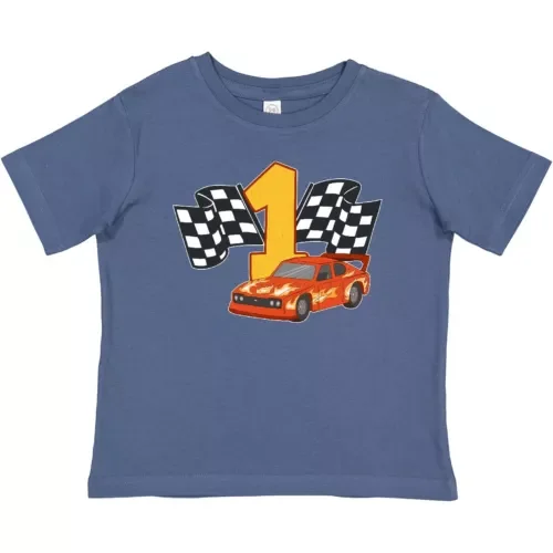 Bella Canvas Number One Race Car Baby Toddler Shirt 1st Year Old Racer Lover Day Toy Boy