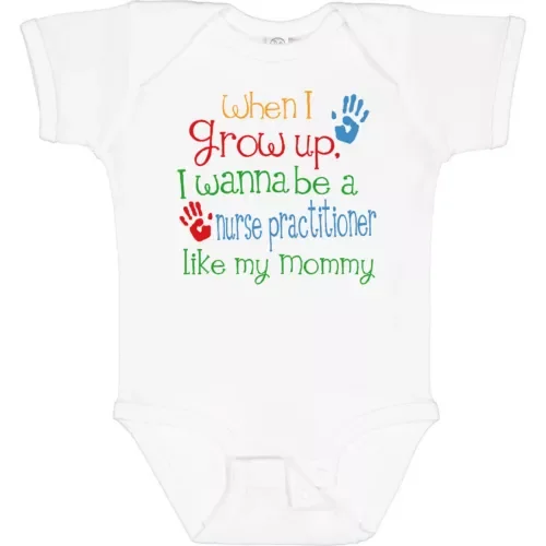 Bella Canvas Nurse Practitioner Like Mommy Baby Child's Kids Daughter My Bodysuit