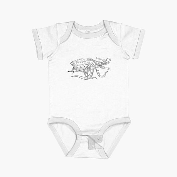 Bella Canvas Octo T. Short Sleeve Baby One-Piece Newborn Gender Neutral Outfit, Baby Boy Or Girl Bodysuit, Birrthday Gifts