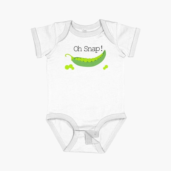 Bella Canvas Oh Snap! Pea shirt, bodysuit Short Sleeve Baby One-Piece