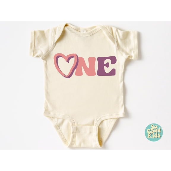 Bella Canvas with One Shirt, One Year Old Gift, First Birthday Gift, Idea, 1St Birthday Girl, Cute For One Year Old Cool Baby Clothing, Cute Baby Boy or Girl Bodysuit Gift
