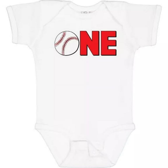 Bella Canvas One With Baseball Baby's First Birthday Baby Bodysuit Birthdays 1st 12 Bodysuit