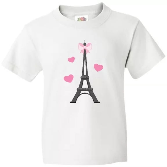 Bella Canvas Paris Lover Eiffel Tower Toddler T-Shirt France Love Girls Travel Heart