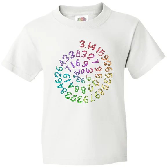 Bella Canvas Pi Day Pi Numerals In Rainbow Spiral Toddler T-Shirt Symbol 3 14 March