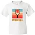 thumbnail image 1 of Bella Canvas Pickleball Player Retro Sunset Sport Hobby Apparel Court Toddler Shirt, 1 of 3