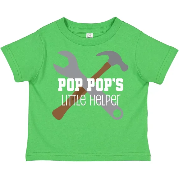 Bella Canvas PopPop Little Helper Toddler Shirt Pop Pops Grandson Grandkids Gift Toddler Shirt