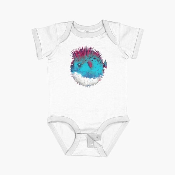 Bella Canvas Punk Fish Short Sleeve Baby One-Piece Newborn Gender Neutral Outfit, Baby Boy Or Girl Bodysuit, Birrthday Gifts